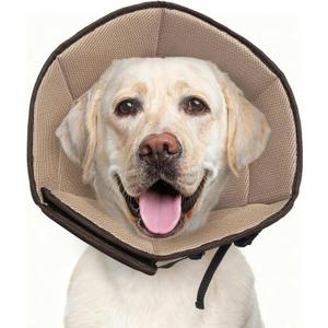Dog Cone Collar XL, Soft Cones for Large Medium Small Dogs,Adjustable Dog Cone Alternative to Stop Licking, Comfy Elizabethan Collar for After Surgery Wound Healing & Hot Spots Brown