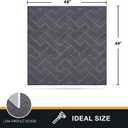 PURRUGS Dirt Trapping Door Mat 48" x 48", Non-Slip Machine Washable Entry Rug, Dog Doormat, Indoor Front Door Mat, Super Absorbent Entryway Rug for Muddy Shoes & Paws, Grey