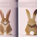 smllo | Water Bottle with Cute Bunny Design | Stainless Steel | Double Wall Insulated | Pink | 17oz