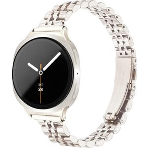 Slim Metal Band for Galaxy Watch 8 Band 7 6 5 4 FE 40mm 44mm, Galaxy Watch 8/6/4 Classic 42mm 46m 43mm 47mm, 5 Pro 45mm, Stainless Steel Thin Dressy Replacement Strap for Women Men