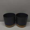 QCQHDU 8 inch Plant Pot, 2 Pack Planters for Indoor Plants with Drainage Holes & Saucer, Outdoor Flower Pots Home Garden Modern Decor