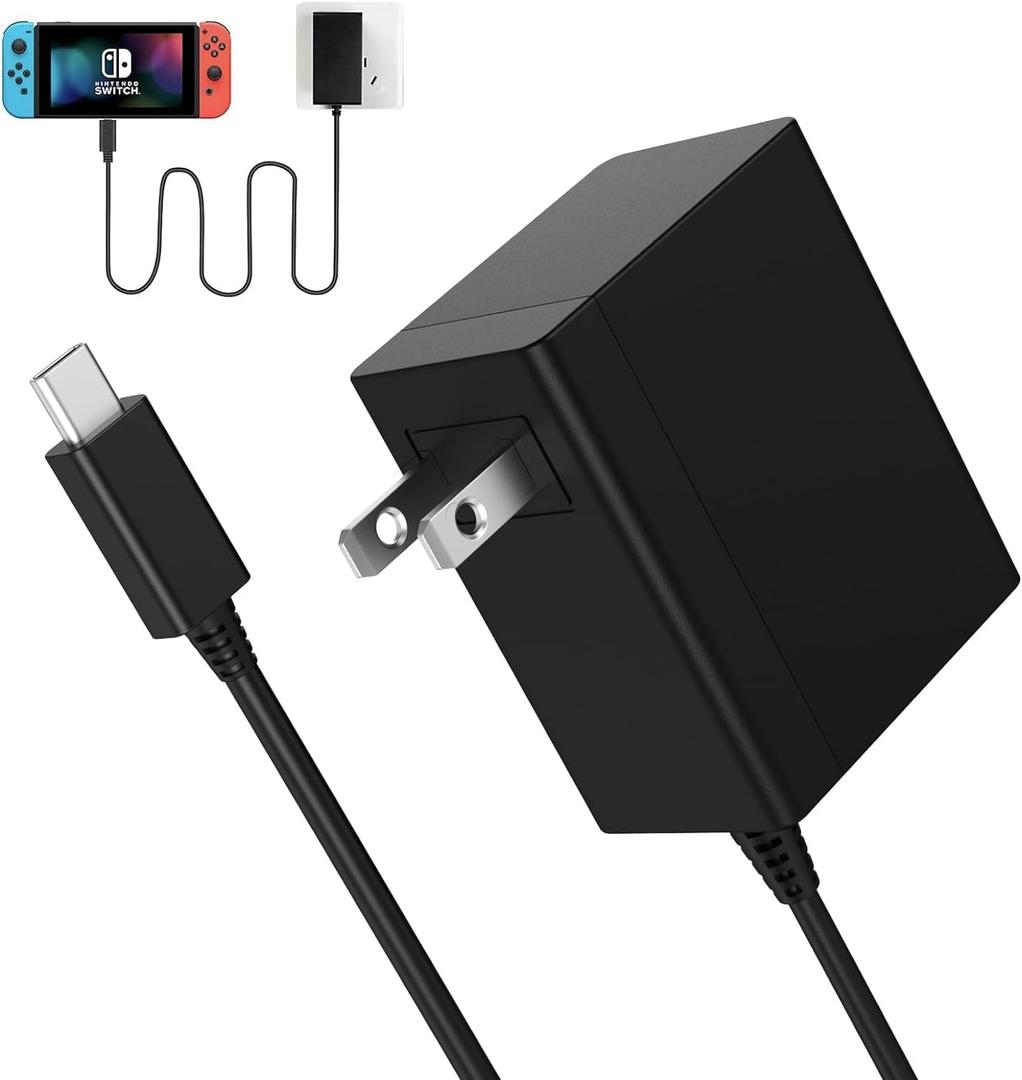 Charger for Nintendo Switch,39w AC Power Nintendo Supply Adapter 15V 2.6A Fast Charging
