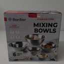  Stainless Steel Mixing Bowl Set - 6 Piece Nesting Bowls, 5qt to 0.5qt, Ideal for Kitchen, Cooking, Baking and Storage