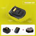 for Makita 18V Battery Adapter, Adaptor Convert for Makita 18V LXT Battery to for Dewalt 20V Power Tools (Bare Converter)
