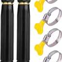 2 Pack High-Pressure Car Wash Water Gun with Booster Nozzle Adjustable Spray for Watering Plants, Garden Hose Connector with Leak-Proof Clamps for Patio and Outdoor Cleaning