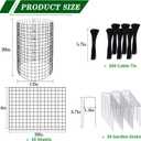 Adnee 10 Packs Wire Plant Protector from Animals - 20" H X 12" D Metal Mesh Plant Cage Covers - Sturdy Garden Bunny Barricades Chicken Wire Cloche for Plants Shrubs Vegetables Flowers