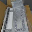 Crystal Crush Diamond Mirrored Candle Sconces, Silver Wall Candle holder set of 2, Wall decorations for Living RoomDining Room (Rectangle Stripe (style 4)) 5"L x 4.4"W x 15"H