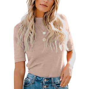 LIYOHON Womens Tops Dressy Casual Mock Turtleneck Business Short Sleeve T Shirts Going Out Tops 2025, Size XL