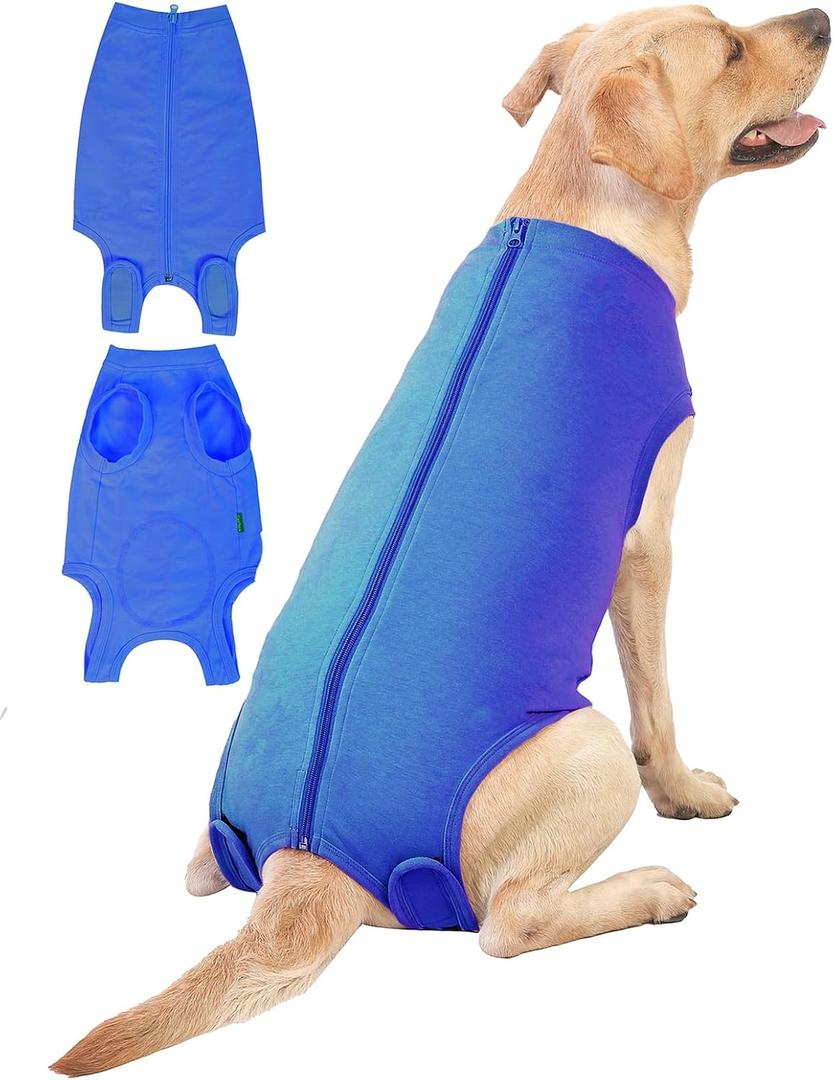 Dog Surgery Recovery Suit - After Spay, Abdominal Wounds Post Surgical Recovery, Anti Licking Breathable Dog Onesies for Small, Medium & Large Pet, Alternative Bandages Cone E-Collar, XL