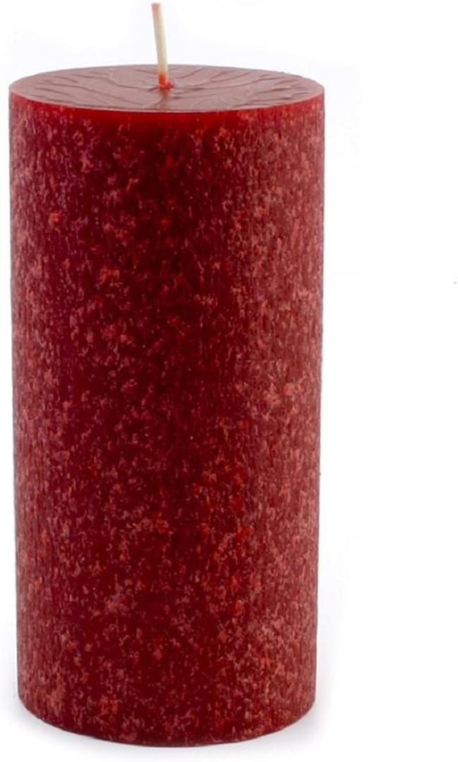 Root Candles Unscented Candles Premium Beeswax Blend Pillar Candle, 3 x 6-Inches, Garnet