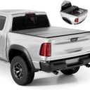 FRP Hard Tri-fold Tonneau Cover Fold Truck Bed Covers Compatible with 2009-2026 Dodge Ram 1500 & 2500 6' 4" Bed Without Ram Box (76.3")