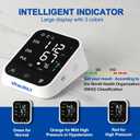 Blood Pressure Monitor for Home Use Automatic Arm BP Machine with Large Adjustable Cuff (8.6-17) Bluetooth Heart Rate Monitor Digital BP Monitor 2x199 Readout 5.5 Large Screen for iOS & Android