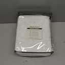 Linen Pinch Pleated Curtains Blackout 100% Black Out Curtains 96 Inches Long 2 Panels with Hooks, Thermal Insulated Pinch Pleat Drapes for Bedroom, 40Wx96L, Natural White