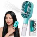 Hair Refresh Spray Brush, 2-in-1 Detangling Hairbrush with Fine Mist Sprayer, Instant Morning Hair Fix, No-Wash Styling Tool, Anti-Frizz & Static Control, Portable for Travel Gym Office