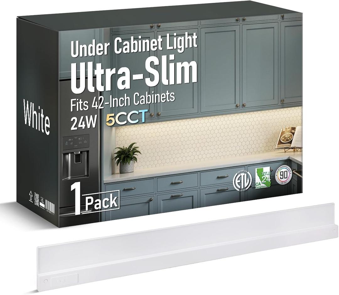 TORCHSTAR Ultra-Slim LED Under Cabinet Lighting Fits 42" Cabinets