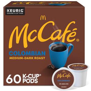 McCafe Colombian, Single Serve Coffee Keurig K-Cup Pods, Medium Roast, 60 Count, (6 Packs of 10), Best By: 13 FEB 2026