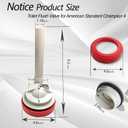 Toilet Flush Valve for American Standard Champion 4/Titan/Duravit, for American Standard Champion 4149a/4215a/4260/4266 Tanks, Includes Flapper/Gasket/Bolt Kit