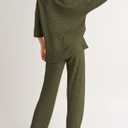 SHEWIN Women's 2 Piece Outfits Waffle Knit Lounge Sets Casual Short Sleeve Button Down Sleepwear Pajamas Set (XXL)