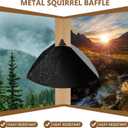Metal Squirrel Baffle for 4x4 Post,Outdoor Squirrel Guard for Wooden Trunk Pole