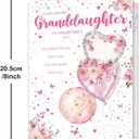 2 x Granddaughter Valentine Card, Happy Valentine's Day Card Gifts for Granddaughter (QQ-153)