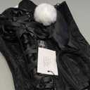 Daisy corsets Womens Top Drawer 4 Pc Premium Black Bunny Corset Costume (2XL)