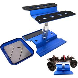 Nuofan RC Car Work Stand Aluminum Repair Workstation 360 Degree Rotation Lift Lower w/Screw Tray for 1/8 1/10 1/12 1/16 Scale Traxxas TRX4 Axial Arrma Redcat Losi RC Crawler Monster Truck Buggy
