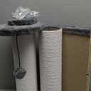 Cat Scratching Post 34 Inches Heavy Duty and Thicker Cat Scratching Post Cotton Rope with Hanging Ball and Mice Scratching Post for Indoor Cats and Adult(Grey)