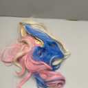 Pink and Blue Long Curly Wigs for Women No-bangs Clip on Ponytails Cosplay Wig,Halloween Party Show Daily use Wig