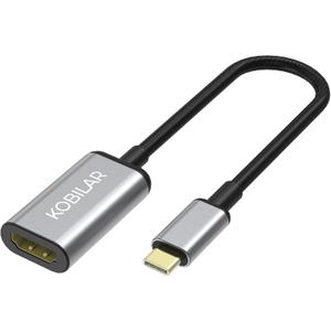 Kobilar USB C to HDMI Adapter - High Resolution（4K@60Hz） Type C to HDMI Aluminum Shell with 30-Micron Gold Plug for Apple iPad MacBook Pro/Air,Thunderbolt 4/3，Galaxy/Monitor
