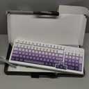 AULA S99 Wireless Keyboard, Tri-Mode Bluetooth/2.4GHz/USB-C Cute Creamy Gaming Keyboard with Number Pad RGB Backlit, Media Knob Custom Computer Keyboards for MAC Xbox PC Gamer - Gradient Purple