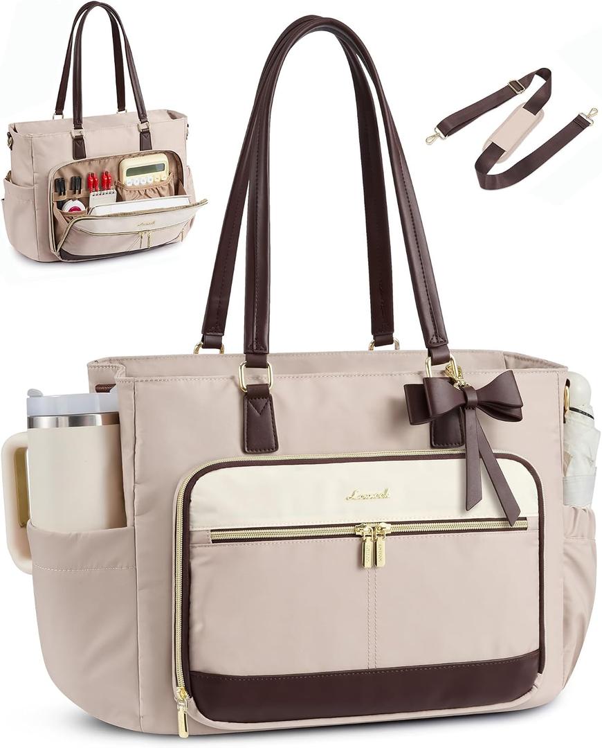 LOVEVOOK Teacher Tote Bag for Women, Work Laptop Tote, Computer Briefcase
