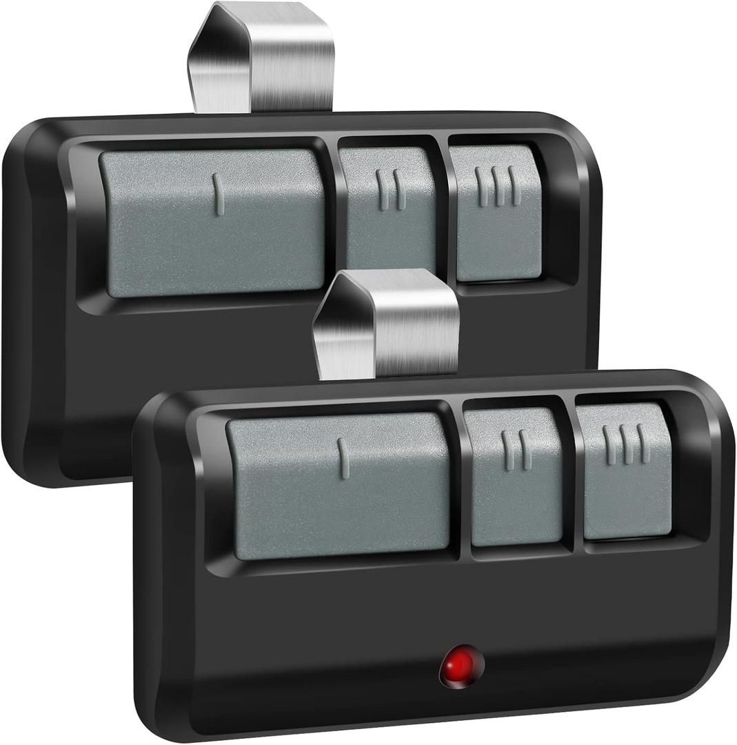 2 Replacement for Liftmaster Chamberlain Sears Craftsman 893MAX Garage Door Opener Remote 2 Pack (Grey)