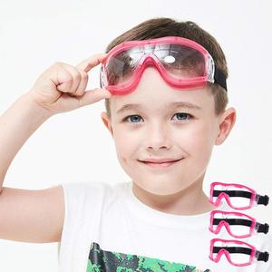 COMLZD Kids Safety Goggles, Safety Glasses For Kids, Kids Sports Goggles Science Lab Eye Protection Resistant Lens Anti-fog (3 Pink)