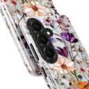 DEENAKIN for Samsung Galaxy S26 Plus Case Cute,Aesthetic Vintage Stained Glass Wildflowers Girly Shell,Compatible with Magsafe,Unique Western Protective Slim Silicone Phone Cover for Women Girls