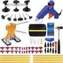 59PCS Dent Puller Kit Paintless Dent Repair Kit for Cars, Dent Removal Tool for Door Dings, Hail Damage & Small Dents, Auto Body Dent Repair Kit with Glue Puller for DIY Use