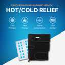 NatraCure Hot & Cold Knee Wrap Brace Support Ice Wrap for Knee Pain - Ice Packs for Knees - Post Knee Surgery Recovery Gift Must Haves, MCL, PCL, ACL Recovery Must Haves - Knee Wraps for Pain Relief (Black)