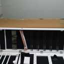 LVSOMT LED Mirror Jewelry Cabinet, Wall/Door Mount Jewelry Armoire Organizer with Lights, Full Length Mirror with Jewelry Storage, Over the Door Hanging Jewelry Cabinet (White)