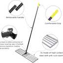 Professional Lawn Leveling Rake, 36x10inch Heavy Duty Lawn Lute & Lawn Leveller with Stainless Steel Pole, for Effortless Leveling on Garden, Golf Course, Farm, Backyard
