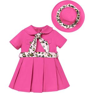 Baby Girl Wild One 1st Birthday Outfit Leopard Print Bloomer Shorts Set Cheetah Dress Jungle Safari Theme Outfits Rose Red 18-24 Months