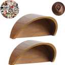 Cowboy Hat Holder Rustic Wood Design Hat Organizer 2 Pieces Cowboy Hat Rack Western Decor Hat Storage Hanger for Display and Organization,Comes with 60 pcs Cowboy Stickers