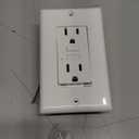 ELECTECK 10 Pack GFCI Outlets 15 Amp, Non-Tamper Resistant, Decor GFI Receptacles with LED Indicator, Ground Fault Circuit Interrupter, Wallplate Included, ETL Listed, White