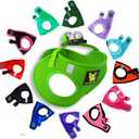 EcoBark Rapid Fastener Super Comfort Fully Adjustable Double Padded Step in Dog Harness (Small, Green) 