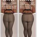 HONENNA Plus Size Fleece Lined Tights, Fake Transparent Curvy Winter Thermal Tights for Women under Dress, medias trmicas (Black)