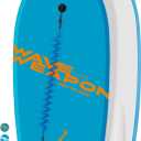 'Wave Weapon' Body Board for All Wave Conditions - Lightweight with EPS Core HDPE Slick Bottom Body Boards for Beach with Wrist Leash and Plug for Kids and Adults, 41 Inch