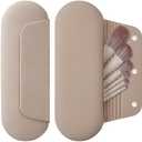 AGIKET Silicone Makeup Brush Holder Travel Cosmetic Bag：Soft Portable Cosmetic Face Brushes Holder with Upgrade Anti-Fall Out Magnetic Closure, Large Travel Makeup Brush Case - Walnut