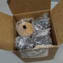 Yaliuliu 4 Inches Round Solid Wood Furniture Legs Set of 4, Brown Wooden Replacement Feet with Threaded 5/ 16'' Hanger Bolts for Sofa, Couch, Armchair, Cabinet, TV Stand, Ottoman and Dresser