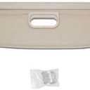 Car Trunk Cargo Cover for Cadillac SRX 2010 2011 2012 2013 2014 2015 2016 Retractable Rear Trunk Security Shield Waterproof Rear Luggage Curtain Cover Interior Accessories,Beige (normal)