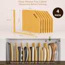 4 Pack Wood Tray Dividers for Cabinet, Cookie Sheet Organizer for Cabinets