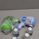 JOYIN 2 Kids Bubble Guns with 4 Bottles Solution, Automatic Bubble Machine Popper with 8 Holes for Kids, Adults, Summer Toys, Easter Basket Stuffers, Birthday Gift, Party Favors (Green, Blue)