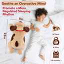 meowtastic Brown Dog Weighted Stuffed Animals - 22 Inch 4.5 Pounds Weighted Plush Dog Stuffed Animals - Big Stuffed Dog Weighted Plush Pillow - Cute Plush Toys Gifts for Kids & Adults (22" 4.5 lbs) (Medium)